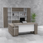 Bàn Giám Đốc Góc L Thiết Kế Kệ Tiện Lợi - BGĐ120