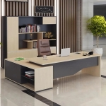 Bàn Giám Đốc Yếm V Cách Điệu Tích Hợp Tủ Phụ – BGD175