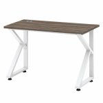 Bàn Làm Việc Chân Sắt Chữ K Màu Trắng - BLV141