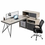 Bàn Làm Việc Chân Sắt Có Kệ Tiện Lợi Cao Cấp - BLV138