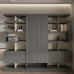Tủ Giám Đốc Đẳng Cấp Với Hệ Thống Kệ Trang Trí Phân Tầng - THS364