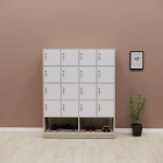 Tủ Locker 16 Ô Thiết Kế 4x4 Tích Hợp Kệ Giày Rộng - TLK84