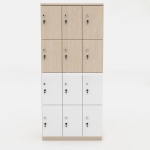Tủ Locker Gỗ MDF 12 Cánh 3 Khoang - TLK21