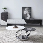 Bàn Trà Sofa Đôi Mặt Đá Phiến Ceramic - BT13