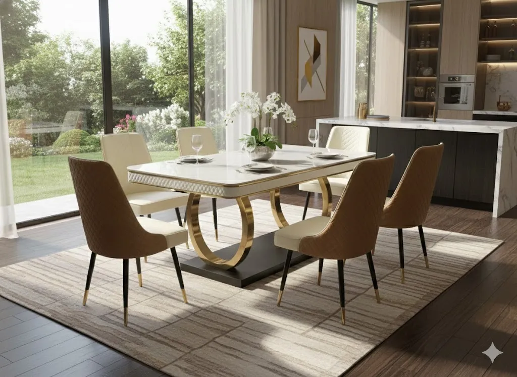 Bàn Ăn Thiết Kế Đẳng Cấp Phong Cách Châu Âu Sang Trọng - BA31