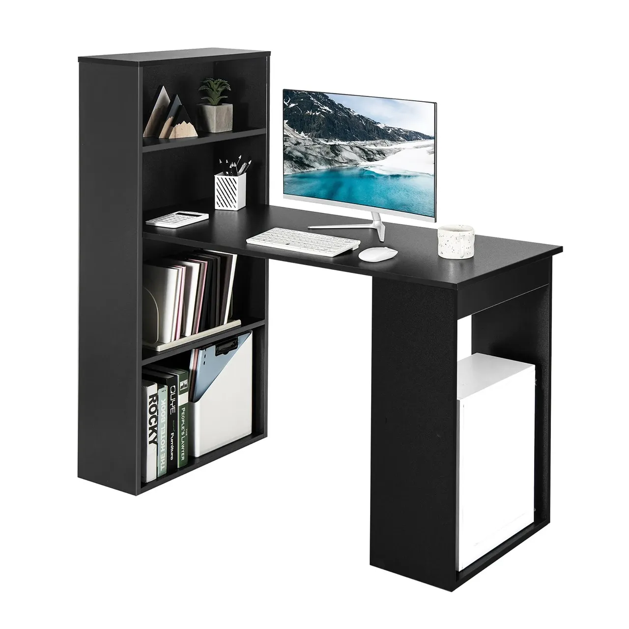Bàn Làm Việc Gỗ Tích Hợp Có Kệ - BG52