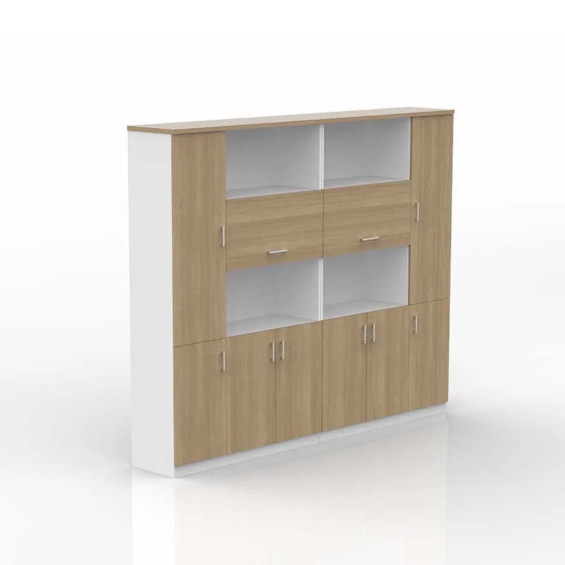 Tủ Tài Liệu Gỗ Vuông Có Kệ Hiện Đại - THS115