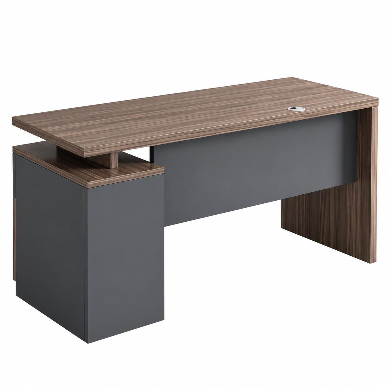 Bàn Làm Việc Gỗ MDF Liền Hộc Tủ Tối Giản - BG86