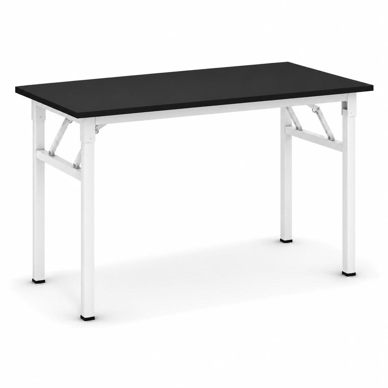 Bàn Làm Việc Chân Gấp Xếp Màu Trắng Mặt Gỗ - BLV139
