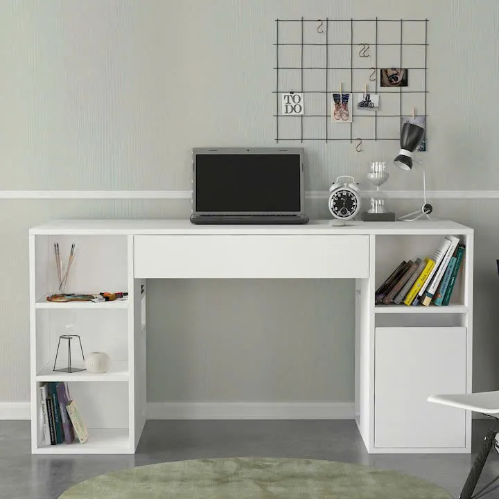  Bàn Làm Việc Gỗ Có Ngăn Kéo & Kệ Tối Ưu Lưu Trữ - BG84