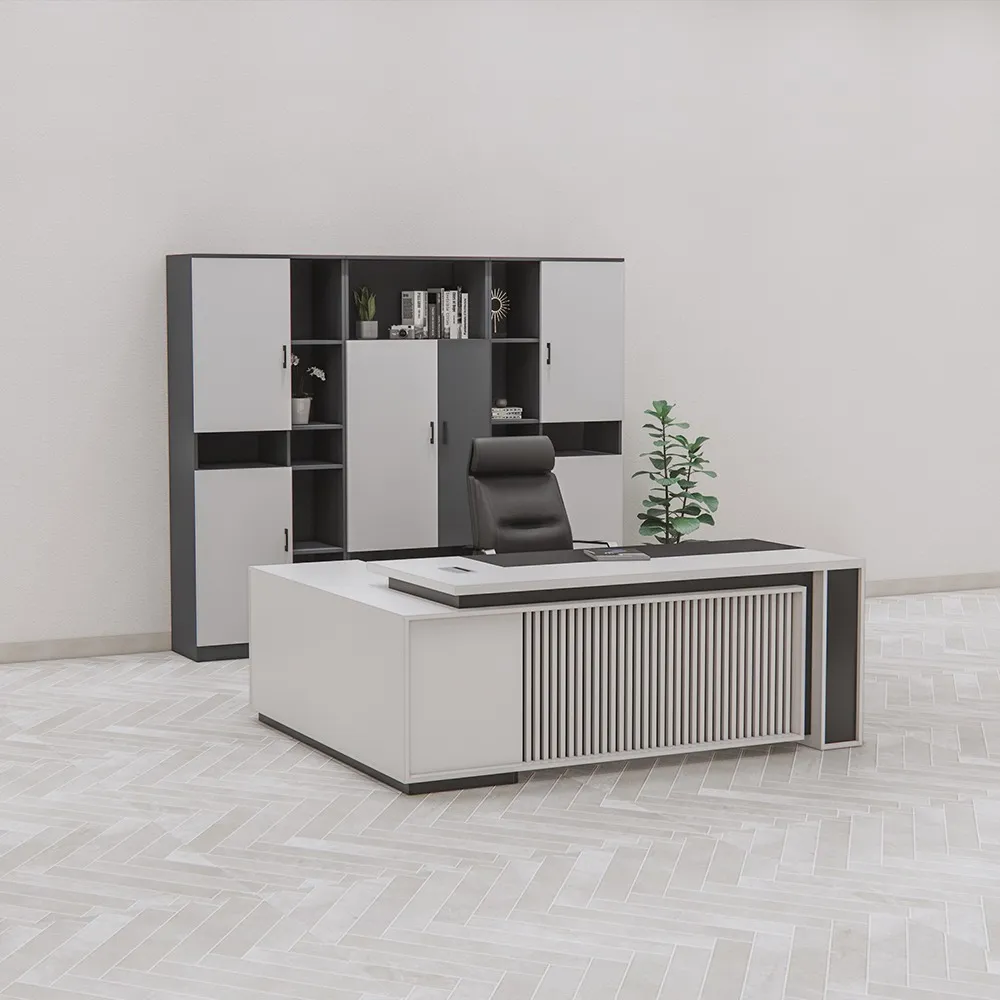 Bàn Lãnh Đạo Thiết Kế Yếm Nan Sọc Cách Điệu Hiện Đại - BGD205