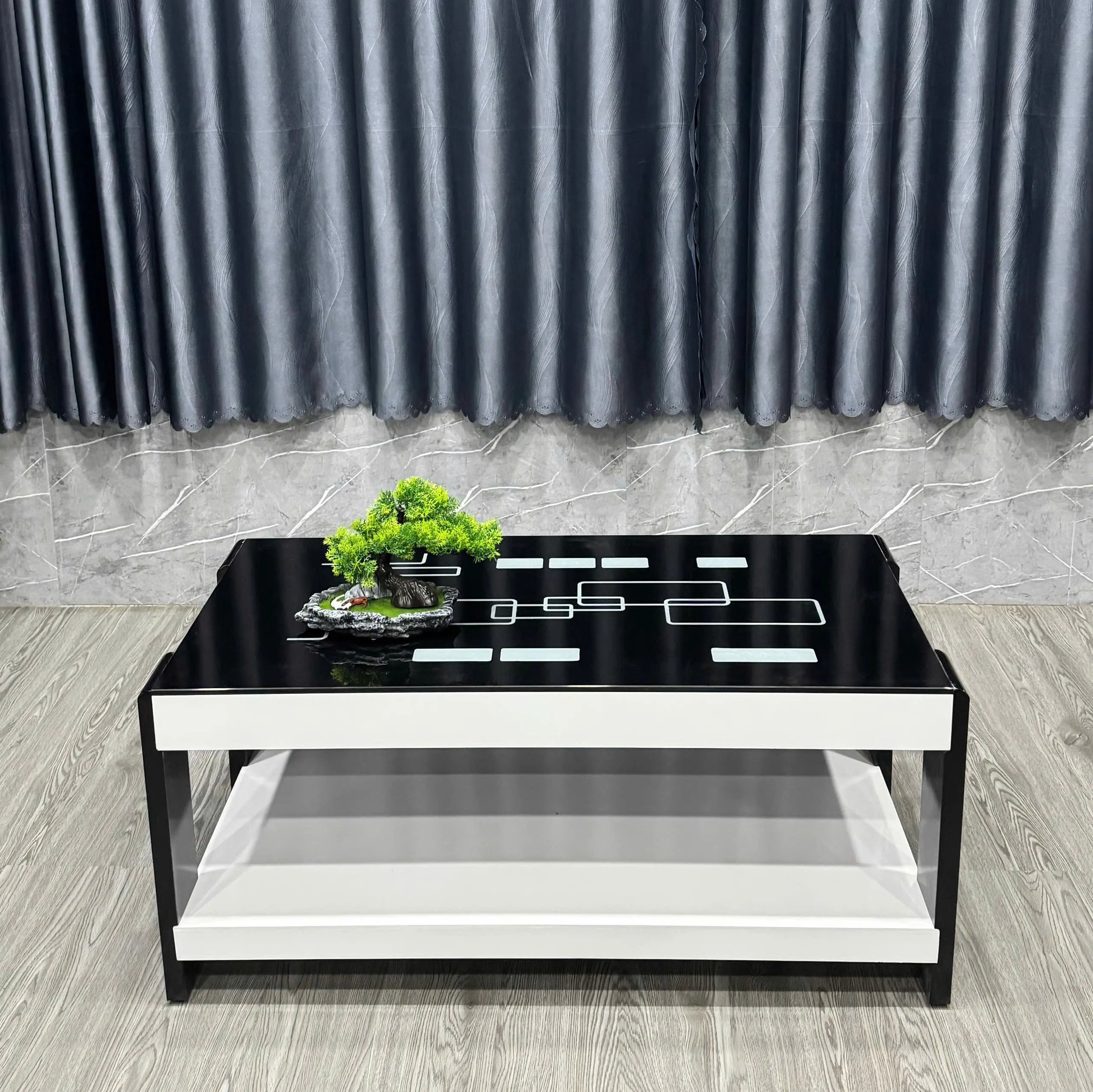 Bàn Trà Sofa Mặt Kính Chữ Nhật Nhập Khẩu - BT26