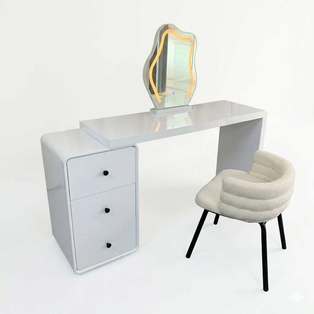 Bàn Trang Điểm Hiện Đại Kèm Tủ 3 Ngăn Tiện Lợi - BTD33