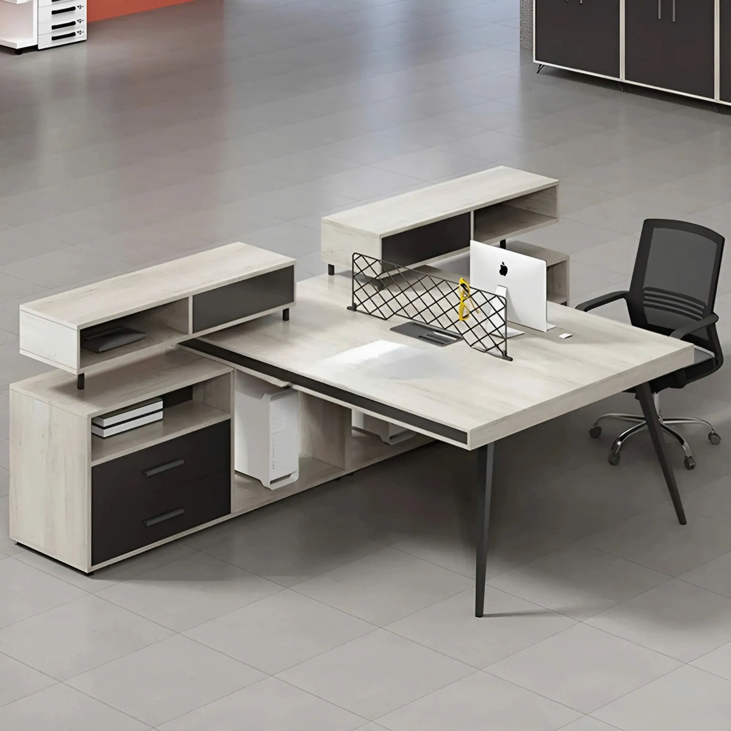 Cụm Bàn Làm Việc 2 Chỗ Đẹp Chuẩn Không Gian Văn Phòng Hiện Đại - BC89