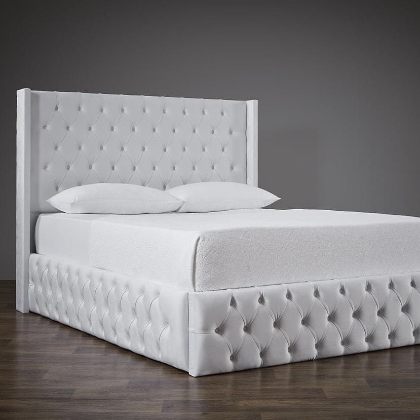 Giường Ngủ Bọc Vải Nỉ  Nút Thắt Độc Đáo - GN13