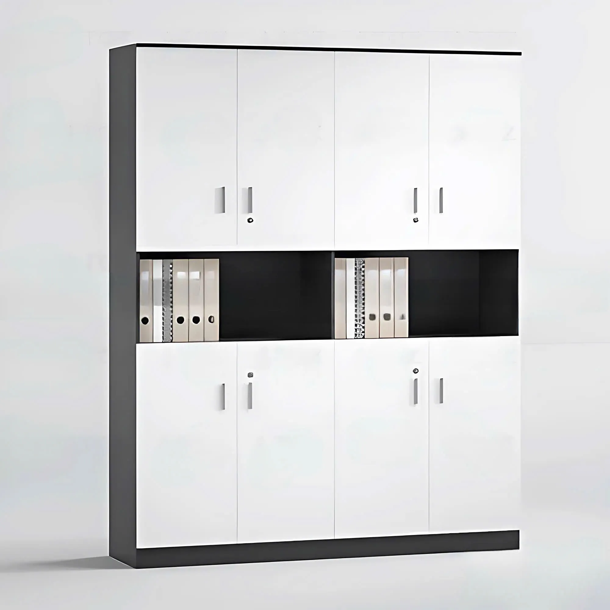 Tủ Tài Liệu Gỗ Văn Phòng Trắng Pha Chì - THS299