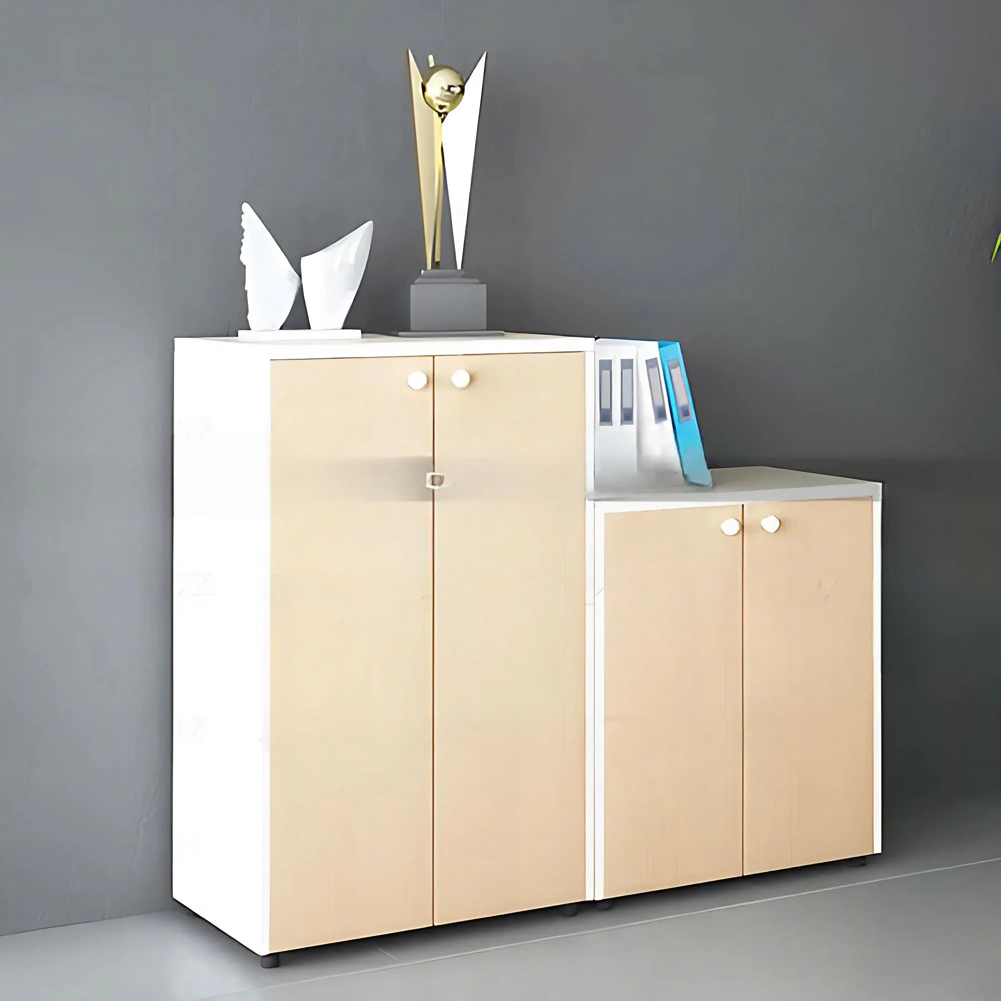 Tủ Tài Liệu Gỗ Dạng Tầng Cánh Mở - THS262