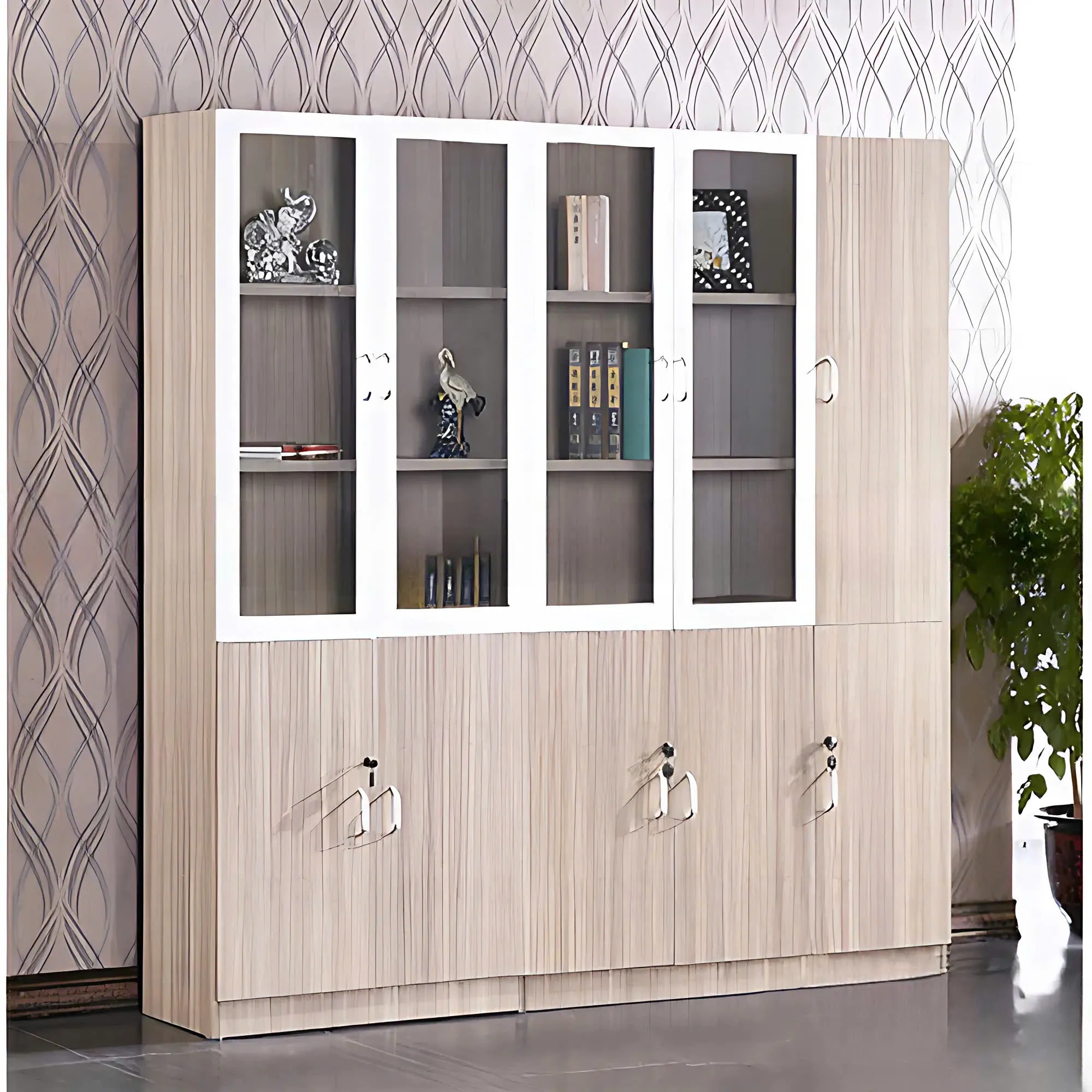 Tủ Tài Liệu Gỗ 5 Cánh Phòng Giám Đốc - THS302
