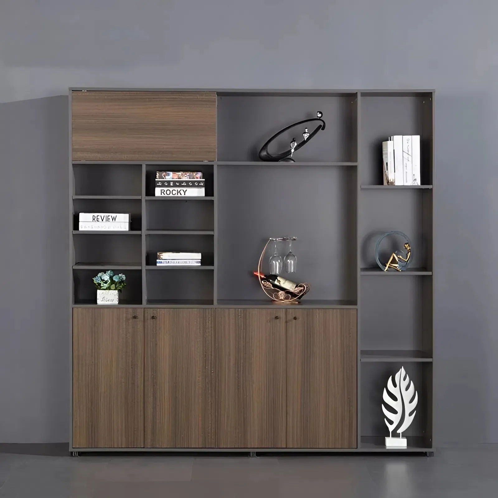 Tủ Hồ Sơ Nhiều Ngăn Tích Hợp Ngăn Kéo Và Ô Trống – THS349