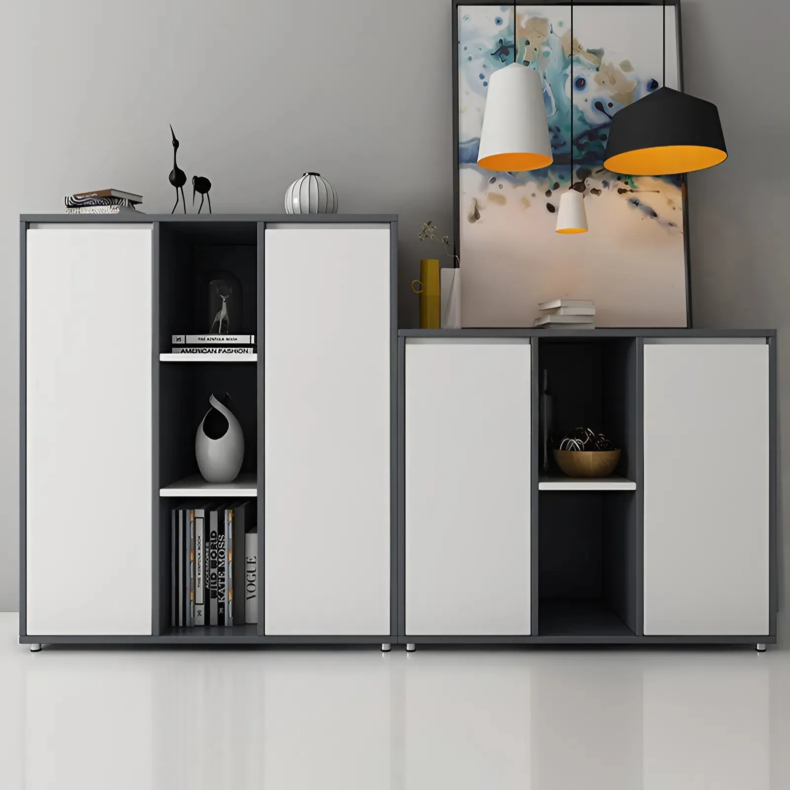 Tủ Hồ Sơ Thấp Thiết Kế Phân Tầng Bậc Thang - THS352