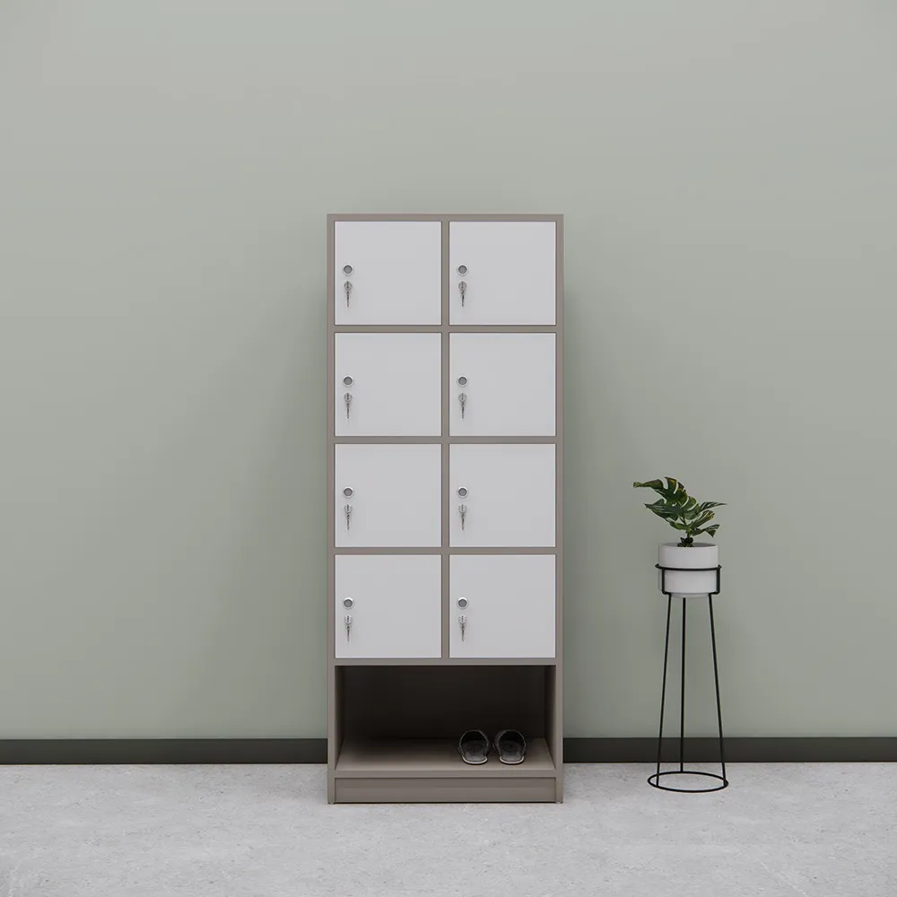 Tủ Locker Cá Nhân 8 Ô Có Kệ Để Giày Dép - TLK83