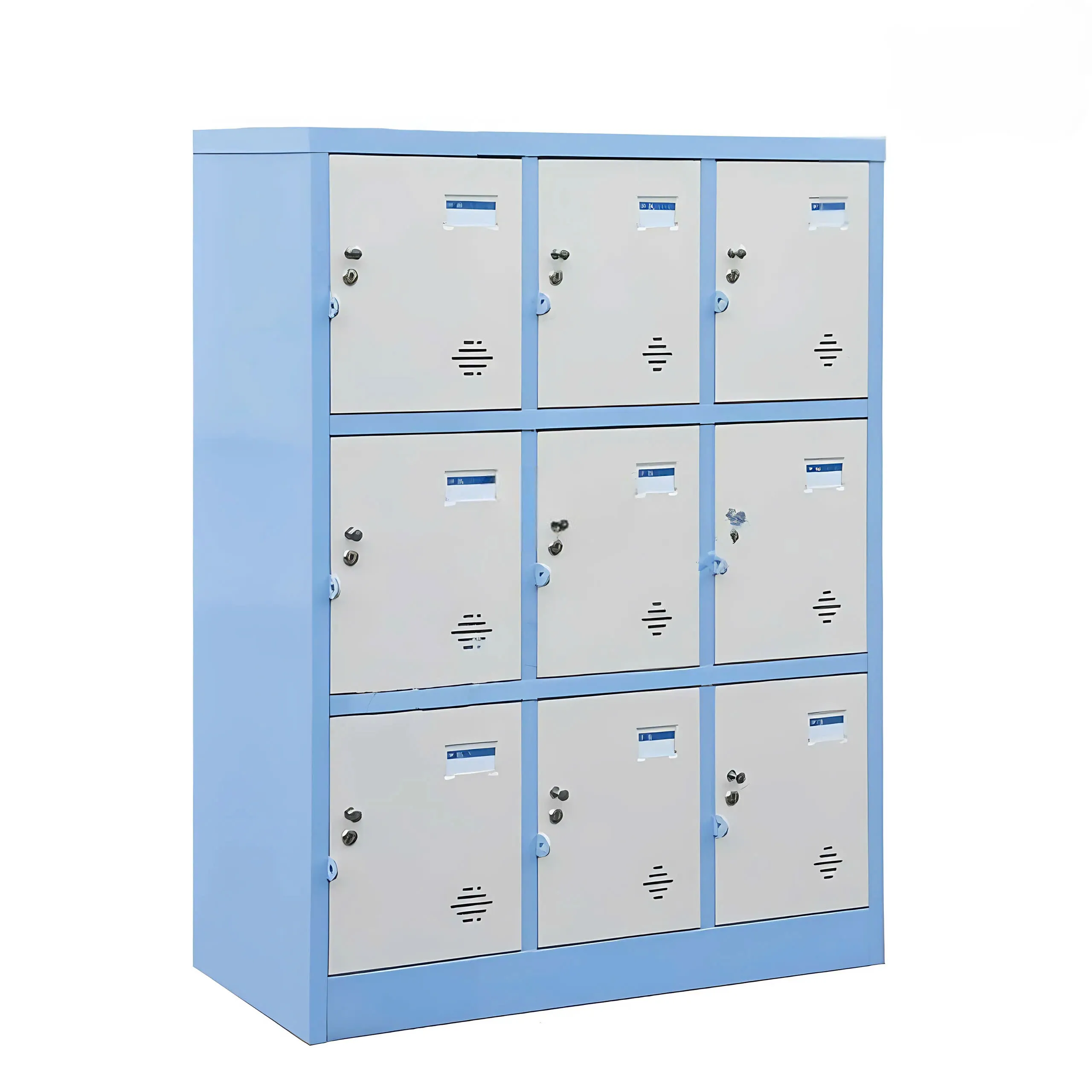 Tủ Locker Dáng Thấp 9 Ngăn Màu Xanh - TLK66
