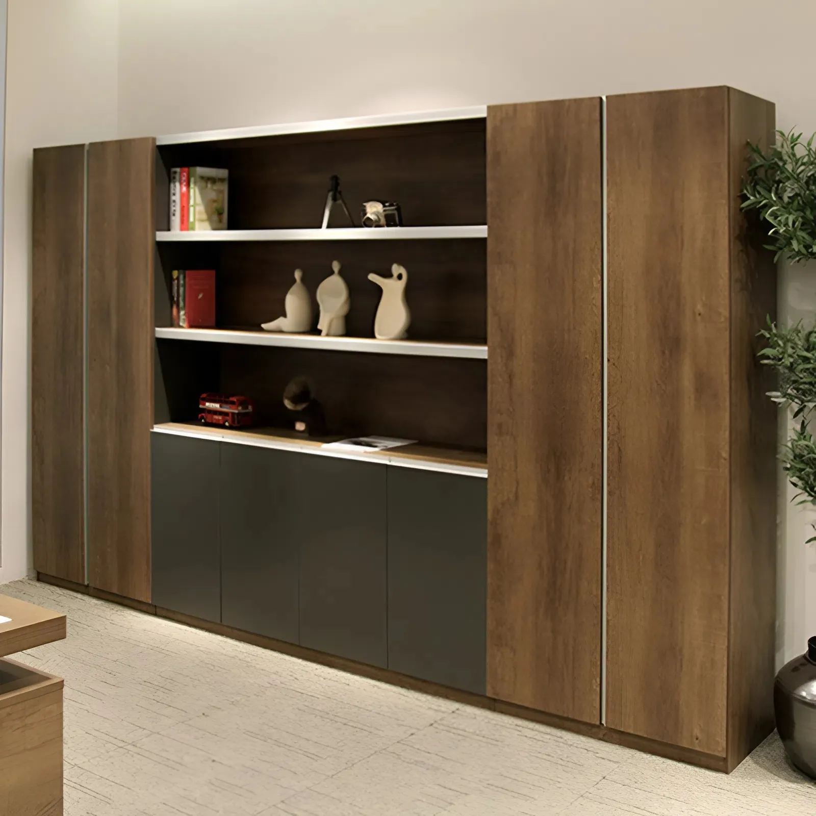 Tủ Tài Liệu Modern Simple, Hệ Kệ Zic-Zac Sang Trọng - THS384