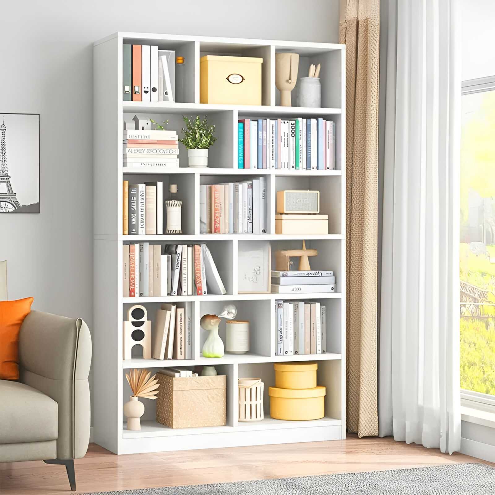 Tủ Tài Liệu Gỗ Có Kệ Sách Trưng Bày - THS122