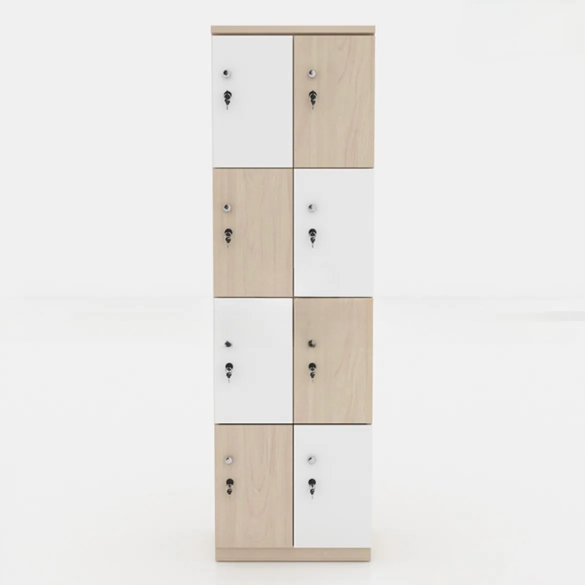 Tủ Locker 8 Cánh Màu Kẻ Caro - TLK19