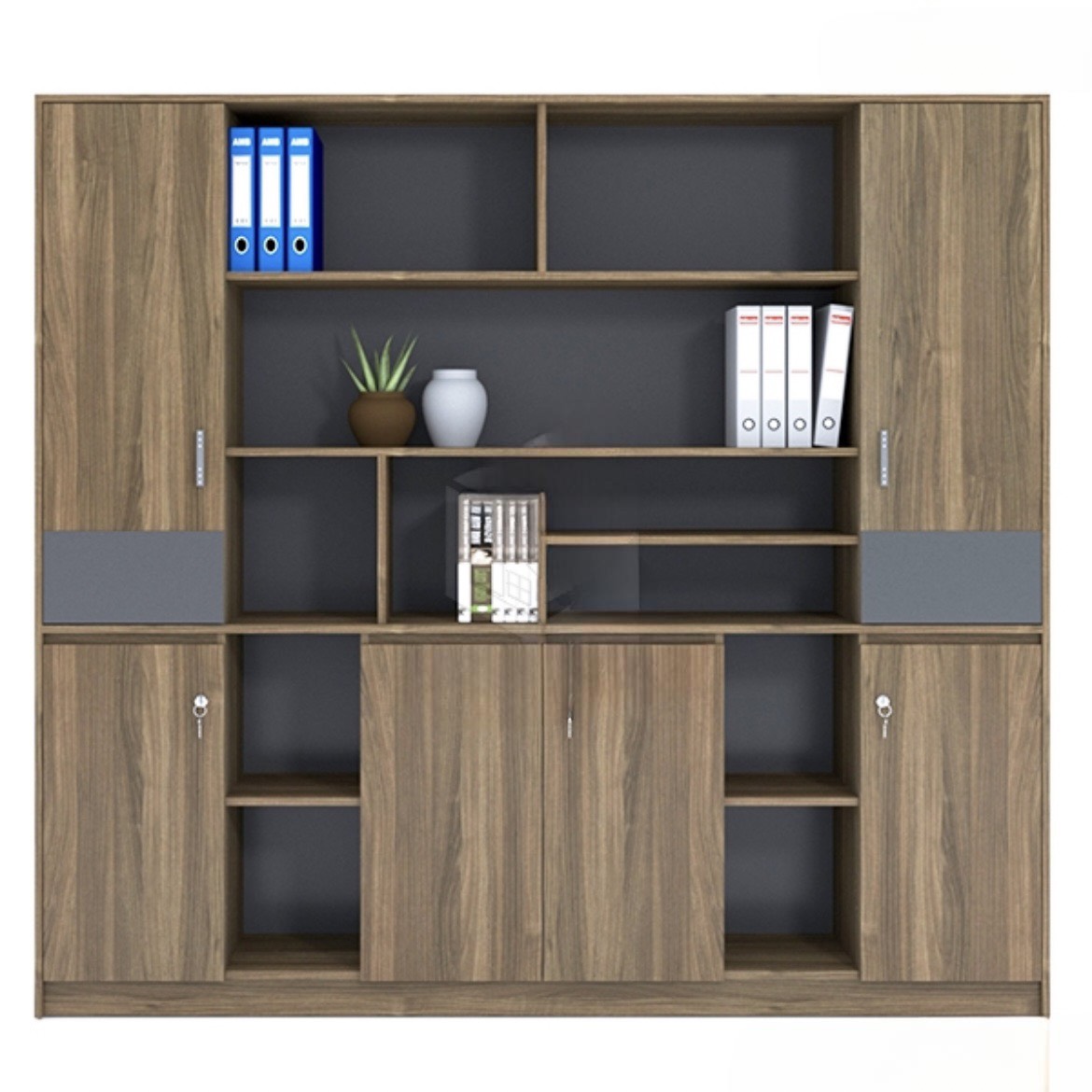 Tủ Tài Liệu Gỗ Thiết Kế Độc Đáo Đa Năng- THS209