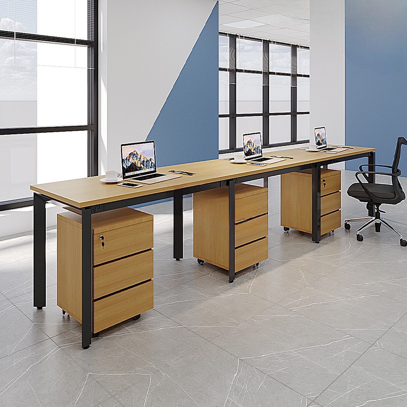 Cụm Bàn Làm Việc 3 Người Chân Sắt Độc Lập - BC11