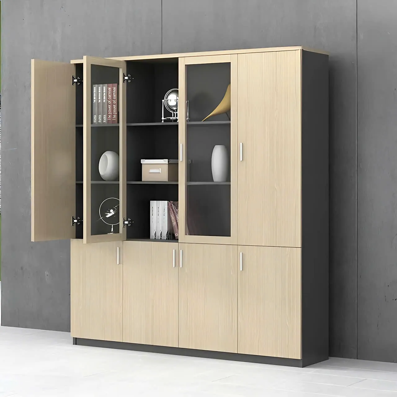 Tủ Tài Liệu Gỗ 4 Cánh Tiện Lợi - THS235