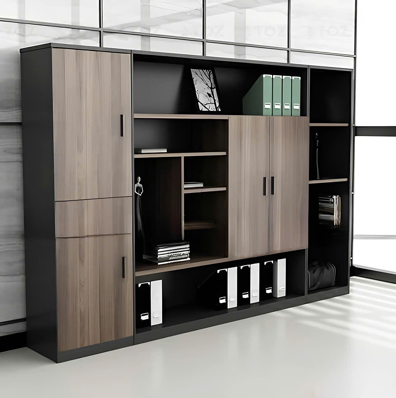 Tủ Tài Liệu Gỗ Kệ Trưng Bày Phòng Giám Đốc - THS250