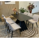Bàn Ăn Mặt Đá Chân Cánh Quạt Sang Trọng Hiện Đại - BA33