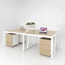 Cụm Bàn Làm Việc 4 Người Chân Sắt Sơn Tĩnh Điện 2m4 - BC56