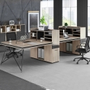 Cụm Bàn Làm Việc 4 Người Chân Sắt Hiện Đại - BC58
