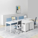Cụm Bàn Làm Việc 2 Người Dáng Chữ T - BC14