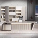 Bàn Giám Đốc Chân Khối Bo Cong Kết Hợp Tủ Phụ Liền Kề – BGD166