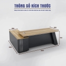 Bàn Giám Đốc Chân Trụ Vát Cách Điệu Phối Chỉ - BGD201