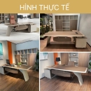 Bàn Giám Đốc Chữ L Chân Uốn Cong Mềm mại Sang Trọng - BGD93