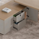 Bàn Giám Đốc Chữ L Kiểu Dáng Mềm Mại Thanh Lịch - BGD100