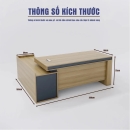 Bàn Giám Đốc Chữ L Thiết Kế Chân Khối Vững Chãi - BGD192