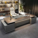 Bàn Giám Đốc Gỗ MDF Có Yếm Nan Sóng Và Đèn Led - BGD188