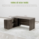 Bàn Giám Đốc Hiện Đại Gỗ Nâu Trắng Sang Trọng  Tinh Tế  - BGD132