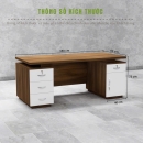 Bàn Giám Đốc Gỗ Thiết kế  Hai Tủ Lưu Trữ Tiện Lợi -  BGD137