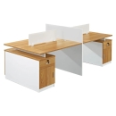 Cụm Bàn Làm Việc 4 Chỗ Có Vách Hiện Đại - BC28