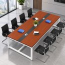 Bàn Họp 240x120x75cm Chân Sắt Màu Trắng Sơn Tĩnh Điện - BH56