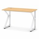 Bàn Làm Việc Chân Sắt Chữ K Màu Trắng - BLV141