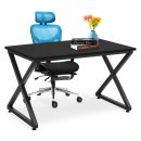 Bàn Làm Việc Chân Chữ X Khung Sắt Sơn Tĩnh Điện Màu Đen - BLV134