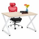 Bàn Làm Việc Văn Phòng Chân Chữ X Màu Trắng BLV135